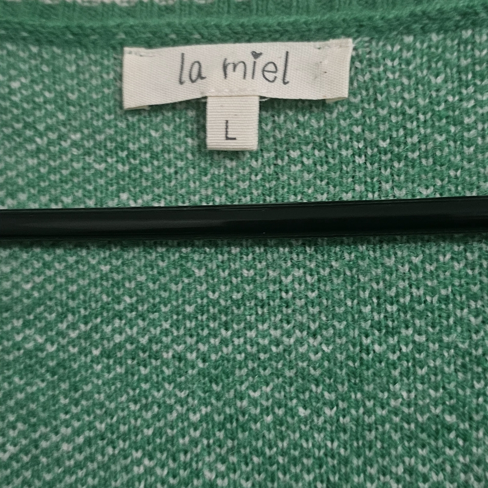 Green Geometric Pattern Sweater - Picture 5 of 10